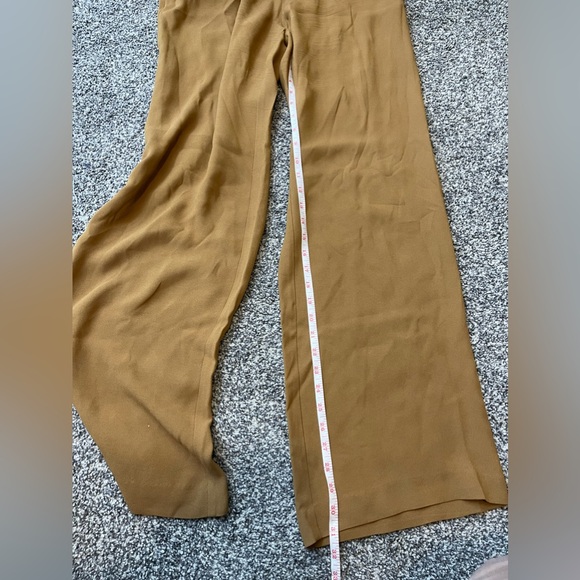 Massimo Dutti New Camel Viscose Wide Leg Flowy Dress Career Pants Lightweight 8 - Picture 10 of 10